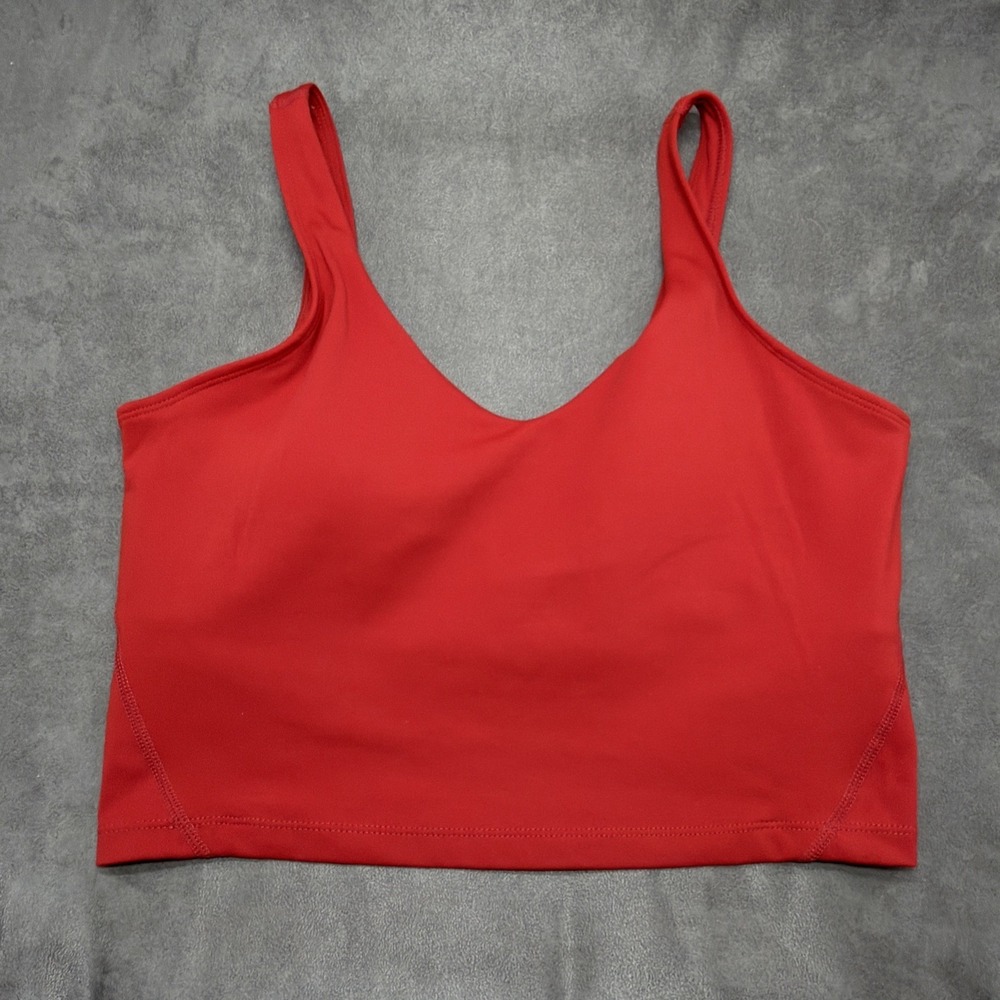 Gymreapers Revive Skull Tank Red M Cropped V-Neck Built In Sports Bra